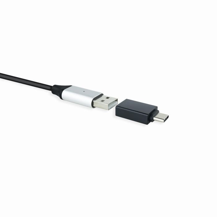 Nanocable 10.02.0010 Adaptador USB Tipo-C Macho a USB 3.1 Hembra (USB-A), Carga y Datos, 31mm, Aluminio Negro 3