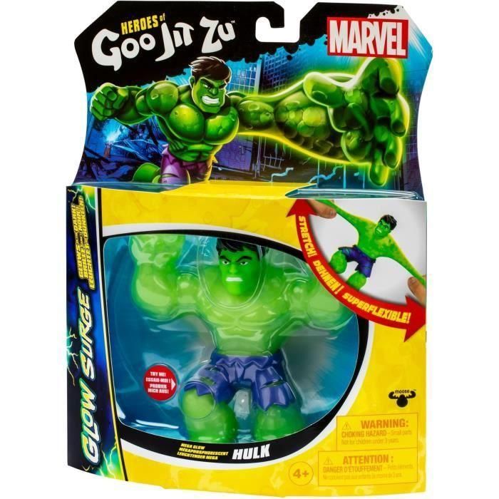 Hulk Glow Surge 11cm - HERoeS OF GOO JIT ZU - MARVEL - Figura luminosa y extensible 3 Hulk Glow Surge 11cm - HERoeS OF GOO JIT ZU - MARVEL - Figura luminosa y extensible 3