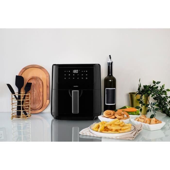 Freidora de Aire Caliente - MEDION - 50072999 - 2150 W - Pantalla táctil - 9 programas - Negra 4 Freidora de Aire Caliente - MEDION - 50072999 - 2150 W - Pantalla táctil - 9 programas - Negra 4