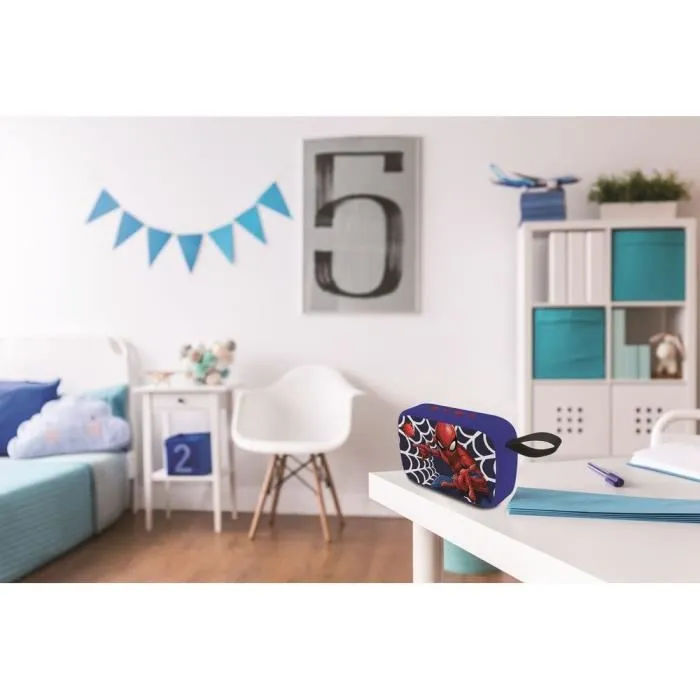 Lexibook Altavoz Bluetooth Portátil Spider-Man, Bluetooth 5.0 Inalámbrico de Alta Calidad para Dispositivos Compatibles