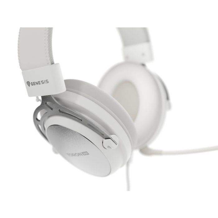 GENESIS Toron 301 Auriculares Gaming Alámbricos Diadema Blanco con Transductores 53mm y Micrófono Boom Desmontable Ultraligeros 5