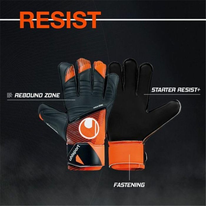 Guantes de Portero Uhlsport Starter Resist+ Fluo Negro Adultos 1 Guantes de Portero Uhlsport Starter Resist+ Fluo Negro Adultos 1