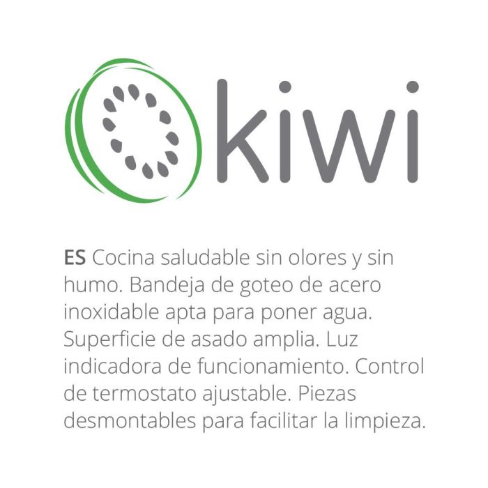 Asador Eléctrico Kiwi 2000W con Patas - 47.5x34 cm (3 Unidades) 2 Asador Eléctrico Kiwi 2000W con Patas - 47.5x34 cm (3 Unidades) 2