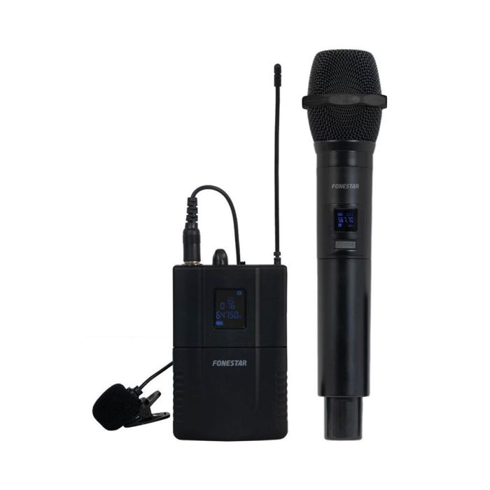 Micrófono Inalámbrico Doble Mano y Petaca UHF Fonestar SONAIR-2MP/ Incluye Receptor 3 Micrófono Inalámbrico Doble Mano y Petaca UHF Fonestar SONAIR-2MP/ Incluye Receptor 3