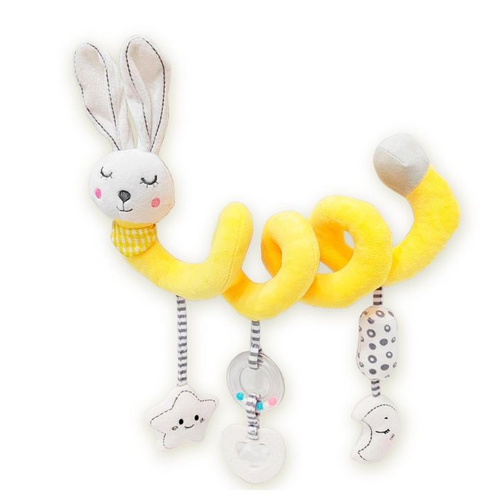 Tachan Espiral Conejo Baby Rabbit con Sonajero, Cascabel y Mordedor para Bebés +0 Meses 1