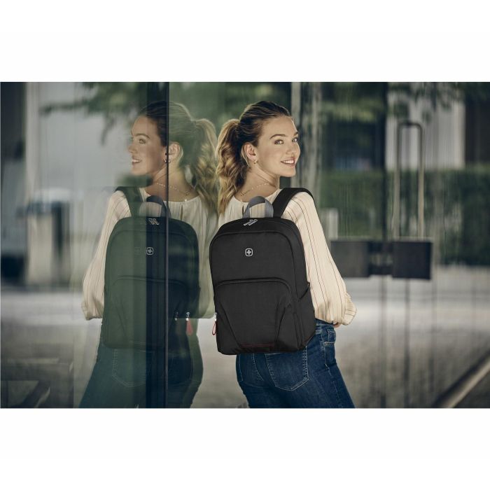 Wenger Motion Chic Mochila para Portátil de 15.6" 40,64cm Negra de Nylon con Compartimento para Tablet, Urbana 7 Wenger Motion Chic Mochila para Portátil de 15.6" 40,64cm Negra de Nylon con Compartimento para Tablet, Urbana 7