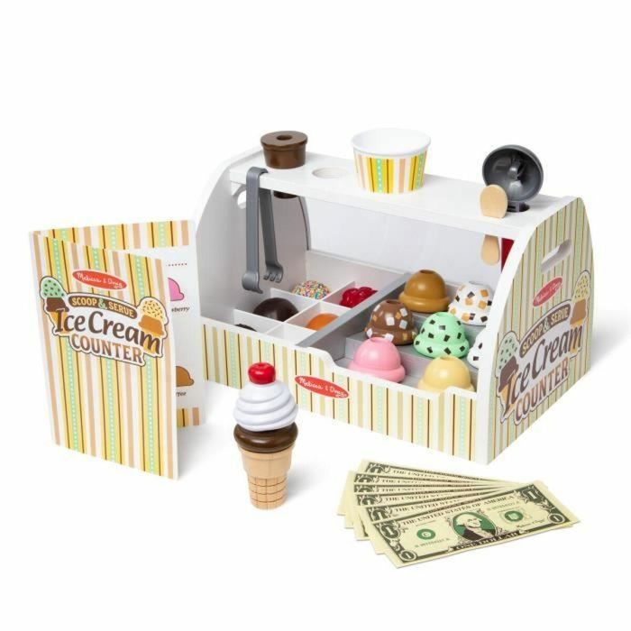 Melissa & Doug Juego de Simulación Dispensador de Helado 28 Piezas Edades 3+ 12