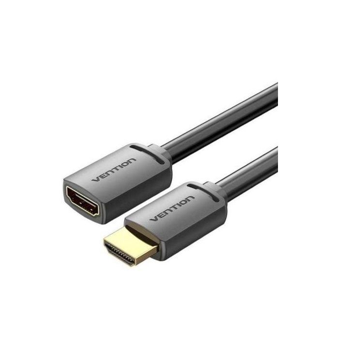 Vention AHCBG Cable Alargador Extensión HDMI 2.0 4K@60Hz Macho a Hembra 1.5m Negro Contactos Chapados en Oro