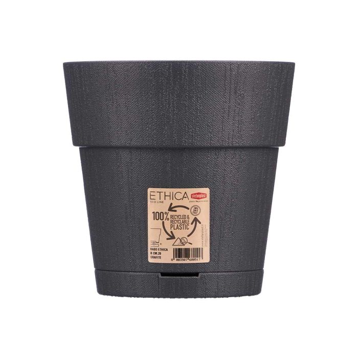 Maceta Plastico 20 Cm Ethica Antracita Stefanplast (12 Unidades) 2 Maceta Plastico 20 Cm Ethica Antracita Stefanplast (12 Unidades) 2