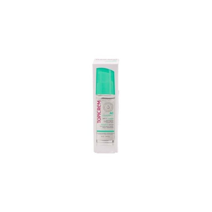 Topicrem AC CONTROL Sérum Concentrado Noche para Piel Acneica, Poros y Puntos Negros. Con Ácido Succínico y Zinc. No Comedogénico 30 ml