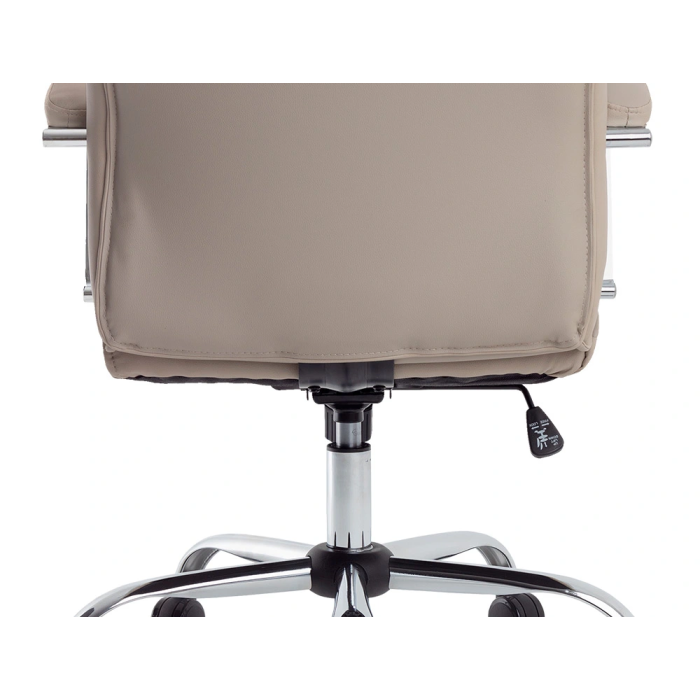 Q-connect Silla de Dirección Modo Na, Simil Piel, Base Metálica, Ruedas Premium, Color Gris, Altura Máx. 1220 mm 7