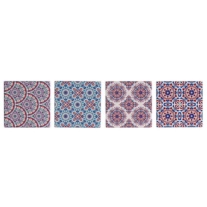 DKD Home Decor Posavasos Árabe Set de 4 piezas Multicolor Dolomite y Corcho 10.8x10.8x0.7 cm 0 DKD Home Decor Posavasos Árabe Set de 4 piezas Multicolor Dolomite y Corcho 10.8x10.8x0.7 cm 0