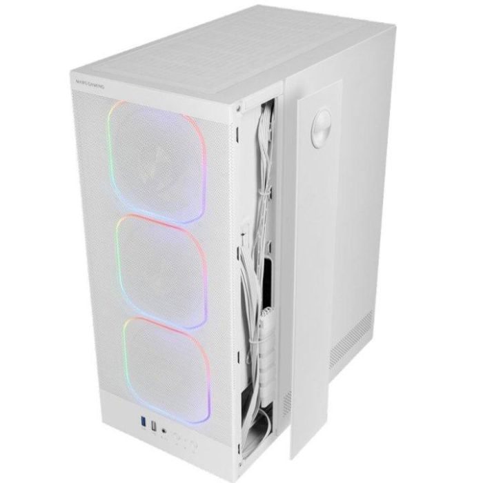 Mars gaming MCNEBULAW Caja Semitorre ATX Blanca Cristal Templado con 4 ventiladores ARGB 1 Mars gaming MCNEBULAW Caja Semitorre ATX Blanca Cristal Templado con 4 ventiladores ARGB 1