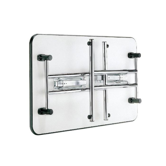 PATAS DE MESA H71 Bastidor Plegable Cromado, Juego de 2 para Mesa Plegable y Apilable, 71cm Altura, para tablero 70x120 cm 1