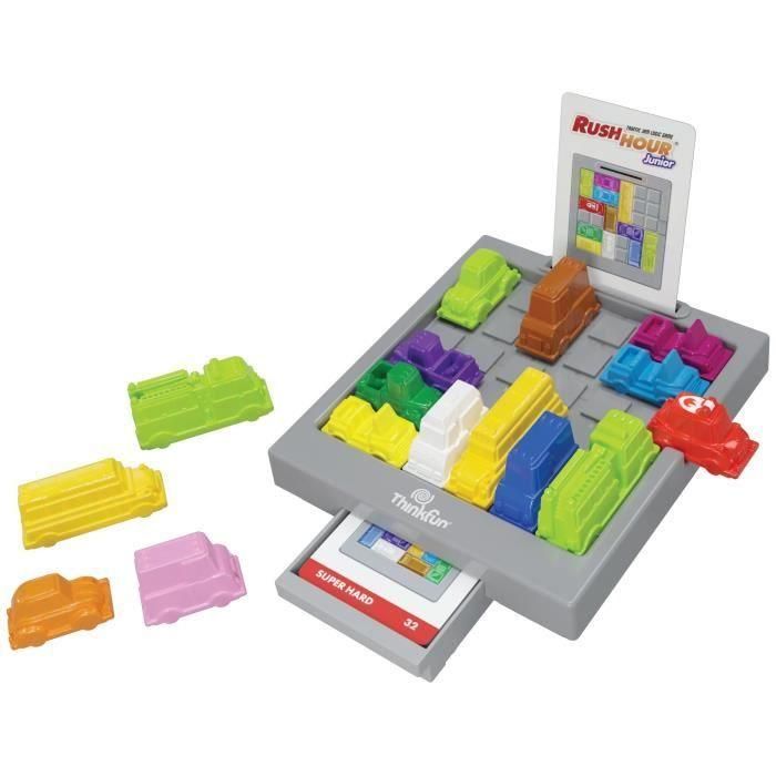 ThinkFun-Rush Hour Junior-Juego de lógica-Puzzle-Atasco de tráfico-40 desafíos 4 niveles-1 jugador o más de 5 años-Ravensburger-76604 2