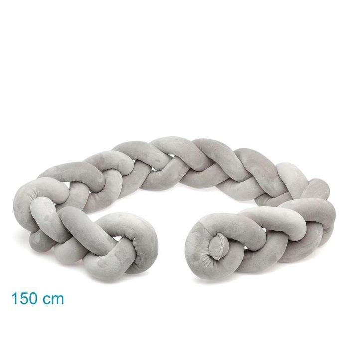 Protector Cuna 150x14x10 cm Gris 3 Protector Cuna 150x14x10 cm Gris 3