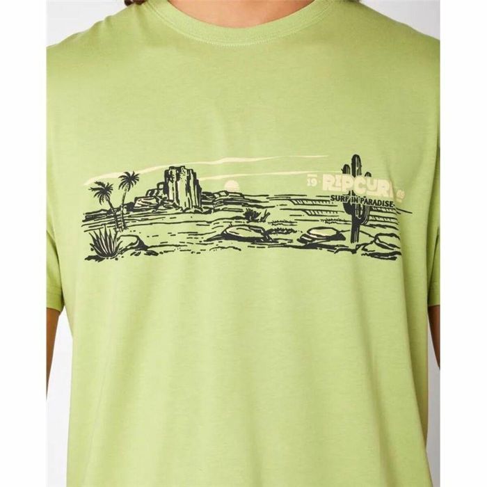 Camiseta de Manga Corta Hombre Rip Curl Paradise Land Verde Claro 1 Camiseta de Manga Corta Hombre Rip Curl Paradise Land Verde Claro 1