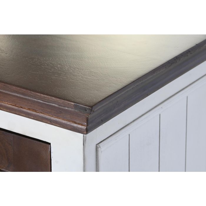 Aparador DKD Home Decor Blanco Marrón oscuro Madera de mango (180 x 46 x 83 cm) 2 Aparador DKD Home Decor Blanco Marrón oscuro Madera de mango (180 x 46 x 83 cm) 2