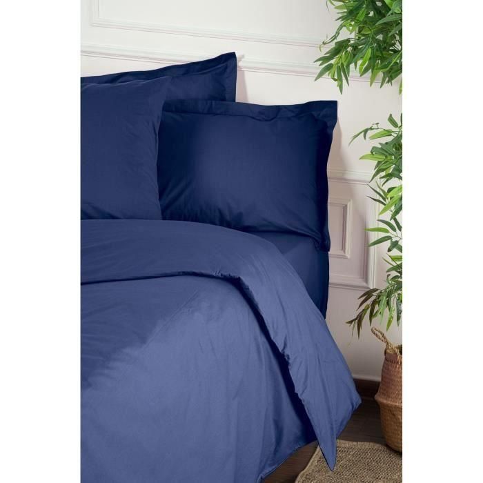 Juego de cama ASI8684282554110 - Funda nórdica 220x240 cm + 2 Fundas almohada 60x60 cm - 100% Algodón reforzado - Azul 1