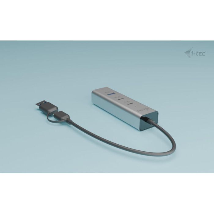 Hub USB i-Tec CAHUBMETAL2A2CPD Plateado 1 Hub USB i-Tec CAHUBMETAL2A2CPD Plateado 1