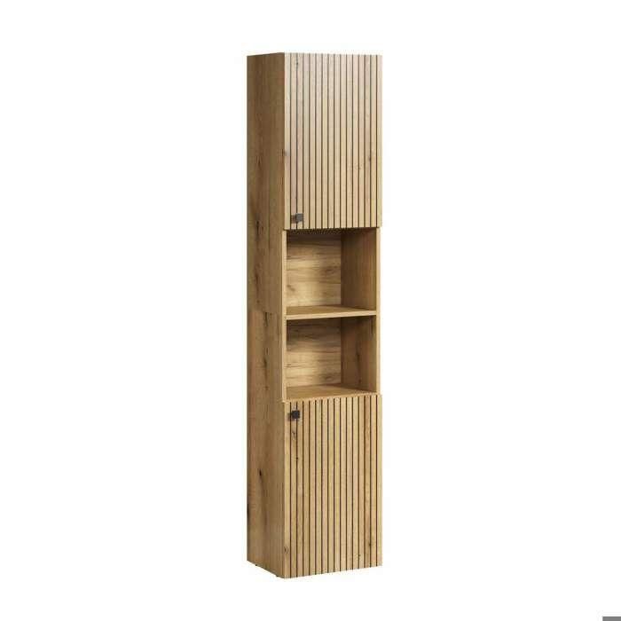 Columna de baño - Decoración roble - L40 x H186 x D31cm - PURE BLISS 1 Columna de baño - Decoración roble - L40 x H186 x D31cm - PURE BLISS 1