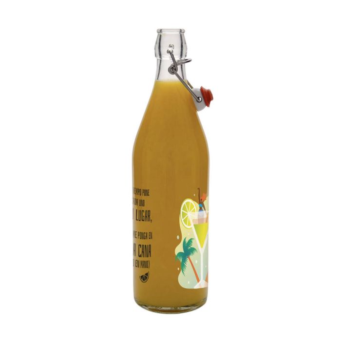 Botella de Cristal La Mediterránea Vidrio 1 L (12 Unidades) 6 Botella de Cristal La Mediterránea Vidrio 1 L (12 Unidades) 6