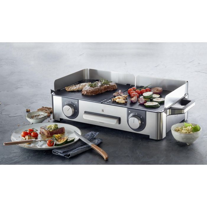 WMF 0415280011 Tischgrill Lono Master Parrilla de Mesa 280 x 500 mm Acero Inoxidable Antiadherente Fácil de Limpiar 6