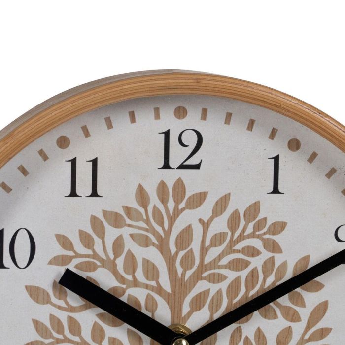 Reloj de Pared Árbol Blanco Natural Madera Cristal 22 x 22 x 4,5 cm 1 Reloj de Pared Árbol Blanco Natural Madera Cristal 22 x 22 x 4,5 cm 1