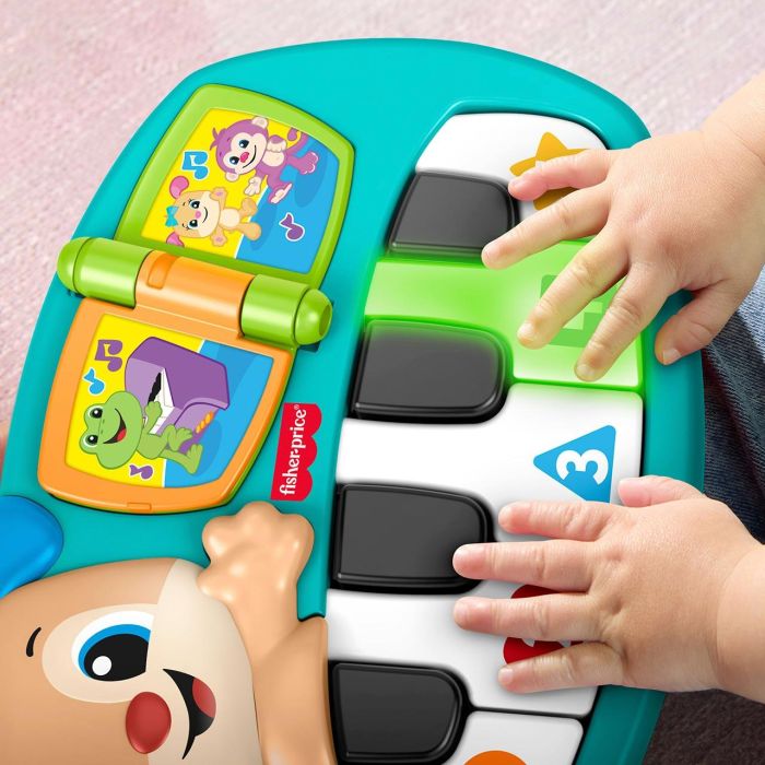 Fisher-Price Perrito Ríe y Aprende JMM47 - Piano juguete bebé 12+ meses - Multilingüe (Inglés, Francés, Alemán, Español) 4