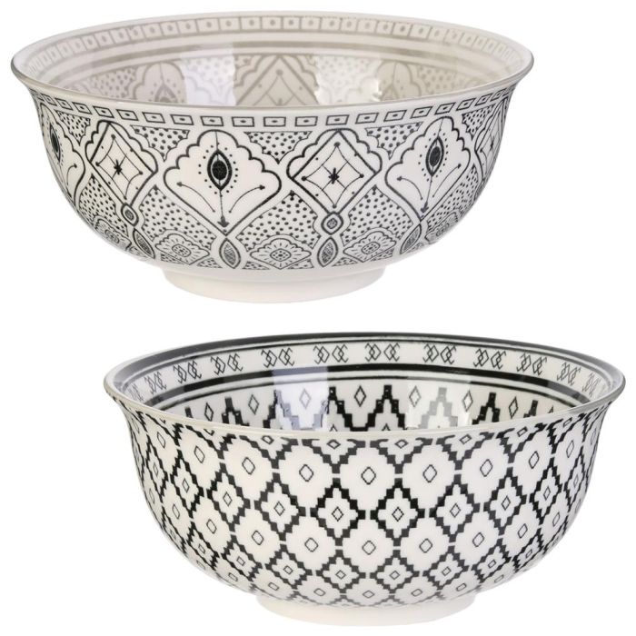 Home Deco Factory Bol Colección Mirage Diámetro 20 cm Altura 9 cm Beige Negro 2