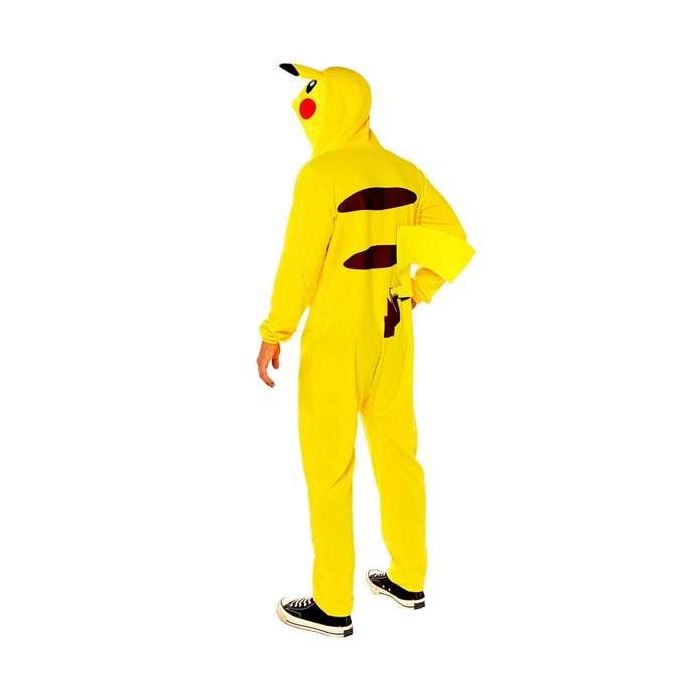 Disfraz de Pikachu Pokémon, traje completo unisex para adulto, talla XL, color amarillo 2 Disfraz de Pikachu Pokémon, traje completo unisex para adulto, talla XL, color amarillo 2