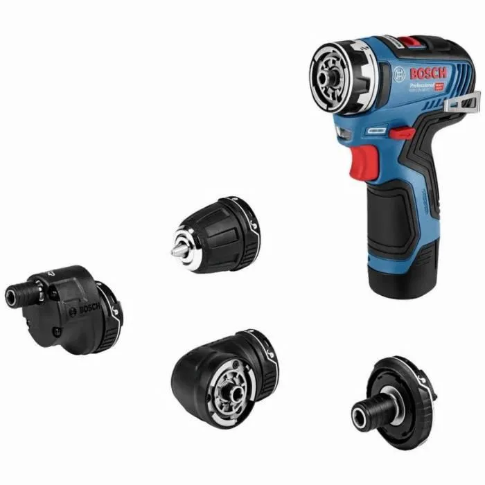 Bosch Professional 06019H300B Taladro-destornillador Inalámbrico GSR 12V-35 FC + GFA 12-H + GFA 12-B L-BOXX 1