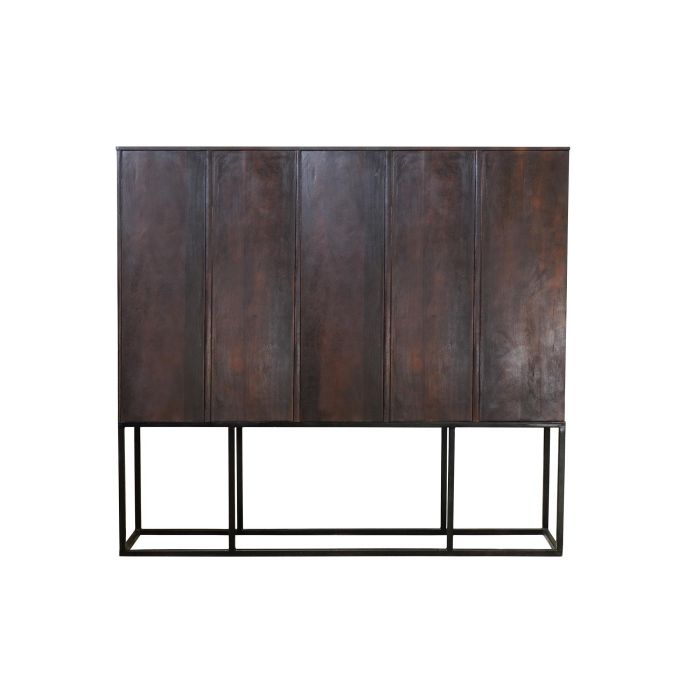 Giner y Colomer Vitrina Madera de Mango con Pata de Hierro Nogal Oscuro 160x180 cm 2 Giner y Colomer Vitrina Madera de Mango con Pata de Hierro Nogal Oscuro 160x180 cm 2