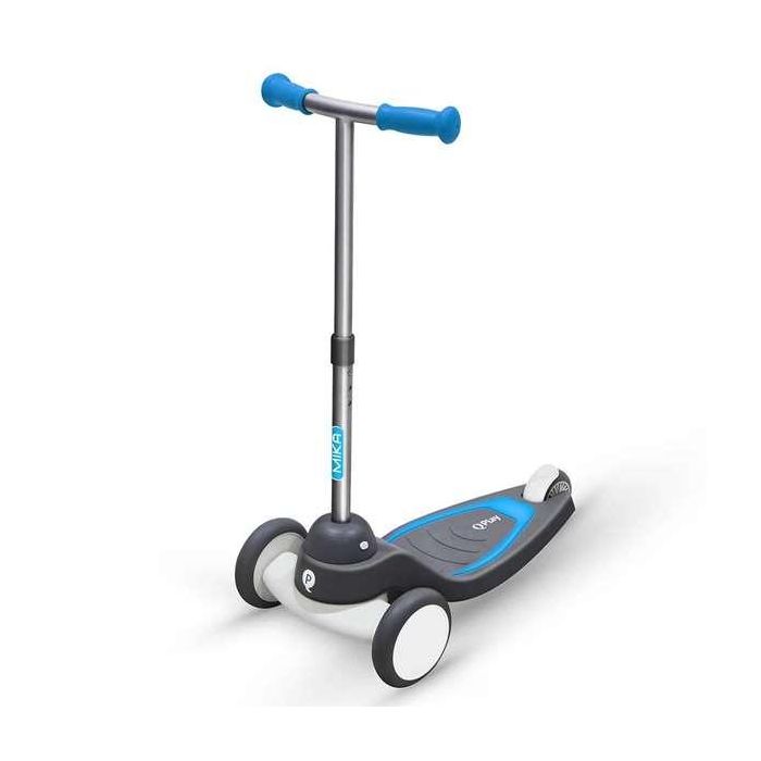 Qplay Patinete 3 Ruedas New Scotter Mika PLAY Azul con Luces LED para Niños 2-5 Años