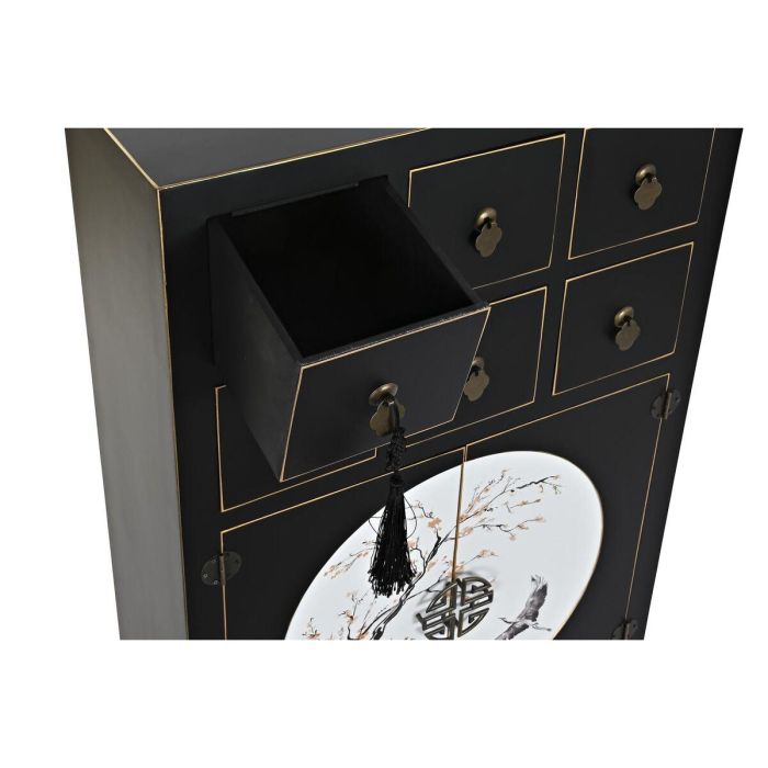 Cajonera DKD Home Decor Negro Dorado Abeto Madera MDF Oriental 63 x 28 x 101 cm 5 Cajonera DKD Home Decor Negro Dorado Abeto Madera MDF Oriental 63 x 28 x 101 cm 5