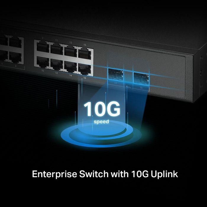 Omada 16x 2.5 Gbps RJ45, 2x 10G SFP+ Slots, 120 Gbps, 89.28 Mpps, 16 K MAC, 9 KB Jumbo, 440 x 180 x 44 mm 5 Omada 16x 2.5 Gbps RJ45, 2x 10G SFP+ Slots, 120 Gbps, 89.28 Mpps, 16 K MAC, 9 KB Jumbo, 440 x 180 x 44 mm 5