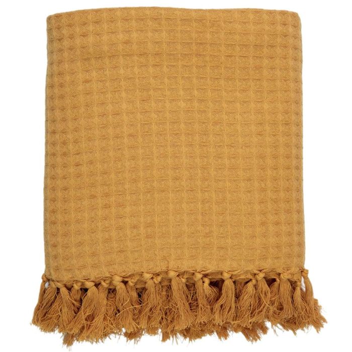 Home Deco Factory Manta Gofrada Amarillo Mostaza 170x250 cm 100% Algodón 4 Home Deco Factory Manta Gofrada Amarillo Mostaza 170x250 cm 100% Algodón 4