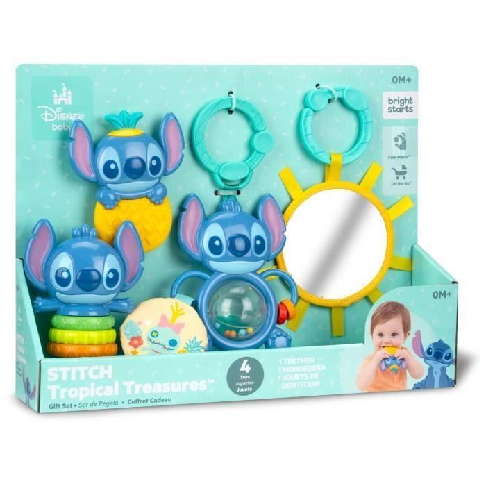 Disney Baby BRI0074451174733 Stitch - Set de Regalo de Nacimiento 4 Juguetes para Recién Nacidos: Sonajero, Mordedor y Multisensoriales 0 Disney Baby BRI0074451174733 Stitch - Set de Regalo de Nacimiento 4 Juguetes para Recién Nacidos: Sonajero, Mordedor y Multisensoriales 0