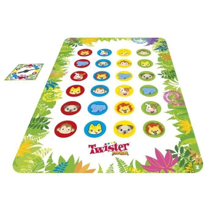 Twister junior - alfombra reversible 2 -on -1 evolutivo - juego de mesa junior - juegos de hasbro 1