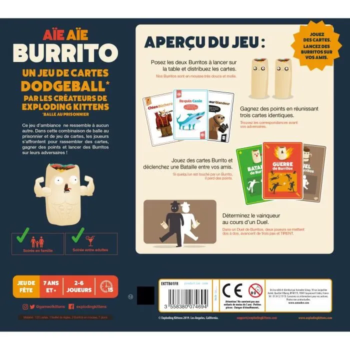 Asmodee AIE AIE Burrito Juego de Mesa para 2-6 Jugadores, Edad 7+