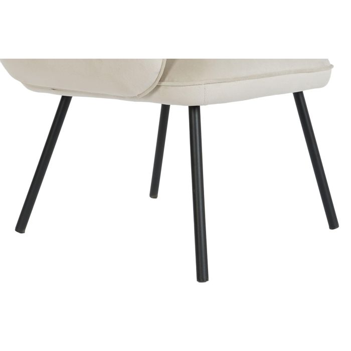 DKD Home Decor Butaca Beige Negro 60 x 83 x 65 cm (2 Unidades) 5