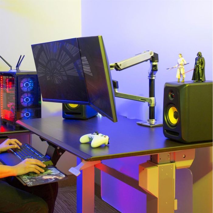 Ergotron LX Series Dual Stacking Arm para 2 Monitores de hasta 24 Pulgadas y 18.1 kg, Ajuste de Altura, Plata 5