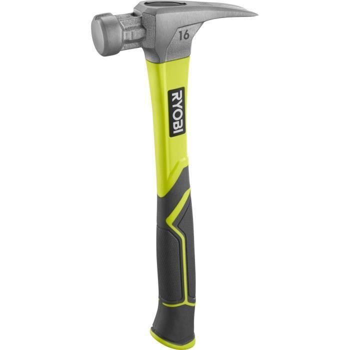 Ryobi AAABC79840 Martillo de carpintero 450 g para trabajo con madera y clavado preciso 1