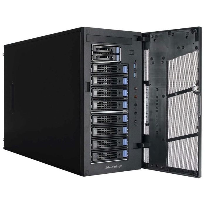 Server bluechip SERVERline T40322s Silent/Quiet-Server. Tower. Xeon 4410Y 32GB 2x960GB SSD 2x10 Gigabit Ethernet 1