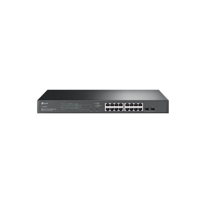 Omada 16× 10/100/1000 Mbps PoE+ RJ45, 2× Gigabit SFP Slots, 36 Gbps, 8K MAC, 9 KB Jumbo, 440 × 180 × 44 mm Omada 16× 10/100/1000 Mbps PoE+ RJ45, 2× Gigabit SFP Slots, 36 Gbps, 8K MAC, 9 KB Jumbo, 440 × 180 × 44 mm