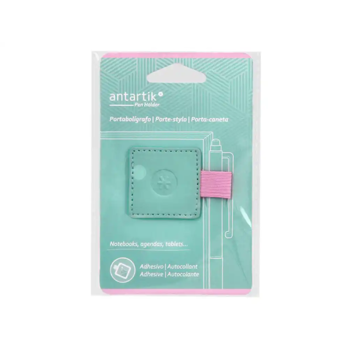Antartik Portaboligrafo Autoadhesivo con Elastico hasta 15 mm Grosor, Turquesa y Rosa, Para Cuaderno Note 0 Antartik Portaboligrafo Autoadhesivo con Elastico hasta 15 mm Grosor, Turquesa y Rosa, Para Cuaderno Note 0