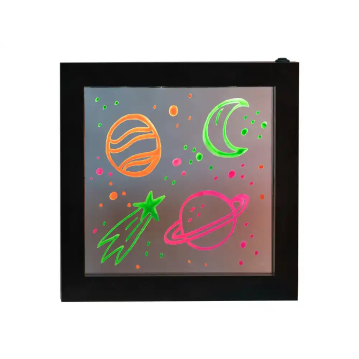 Wondee Marco de mensajes con efecto luz neón iluminado 235x42x245 mm 5