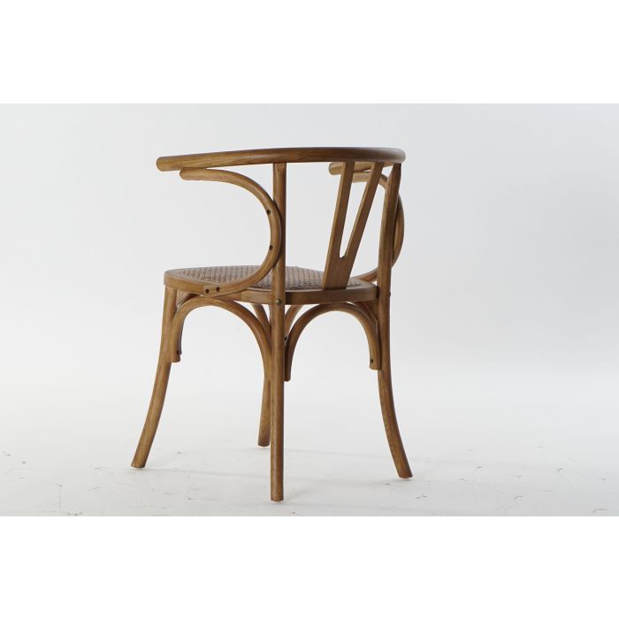 DKD Home Decor Silla Horeca Rustic fuyang Horeca cottage Olmo Ratan Marron 56 x 50 x 76 cm (2 Unidades) 5