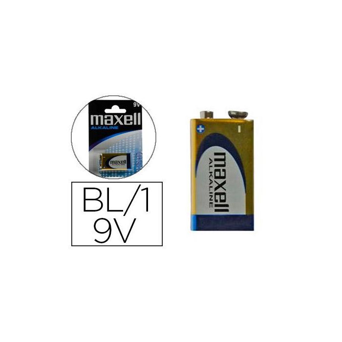 Maxell Pilas Alcalinas De 9 V - 6 Lr61- Pack 1 Ud