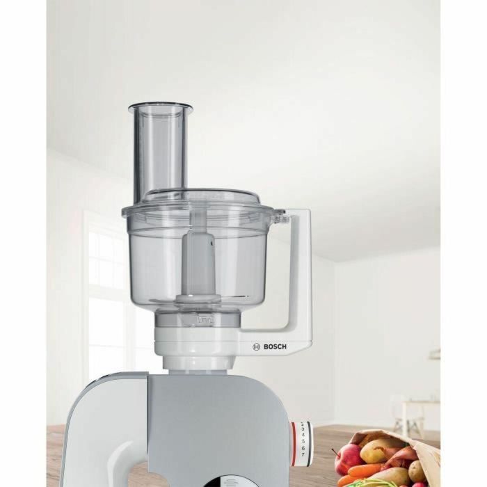 Bosch BOS4242002636962 Batidora multiusos para robot de cocina MUM5 con cuchilla universal, rallador y disco de doble filo - Blanco transparente 3